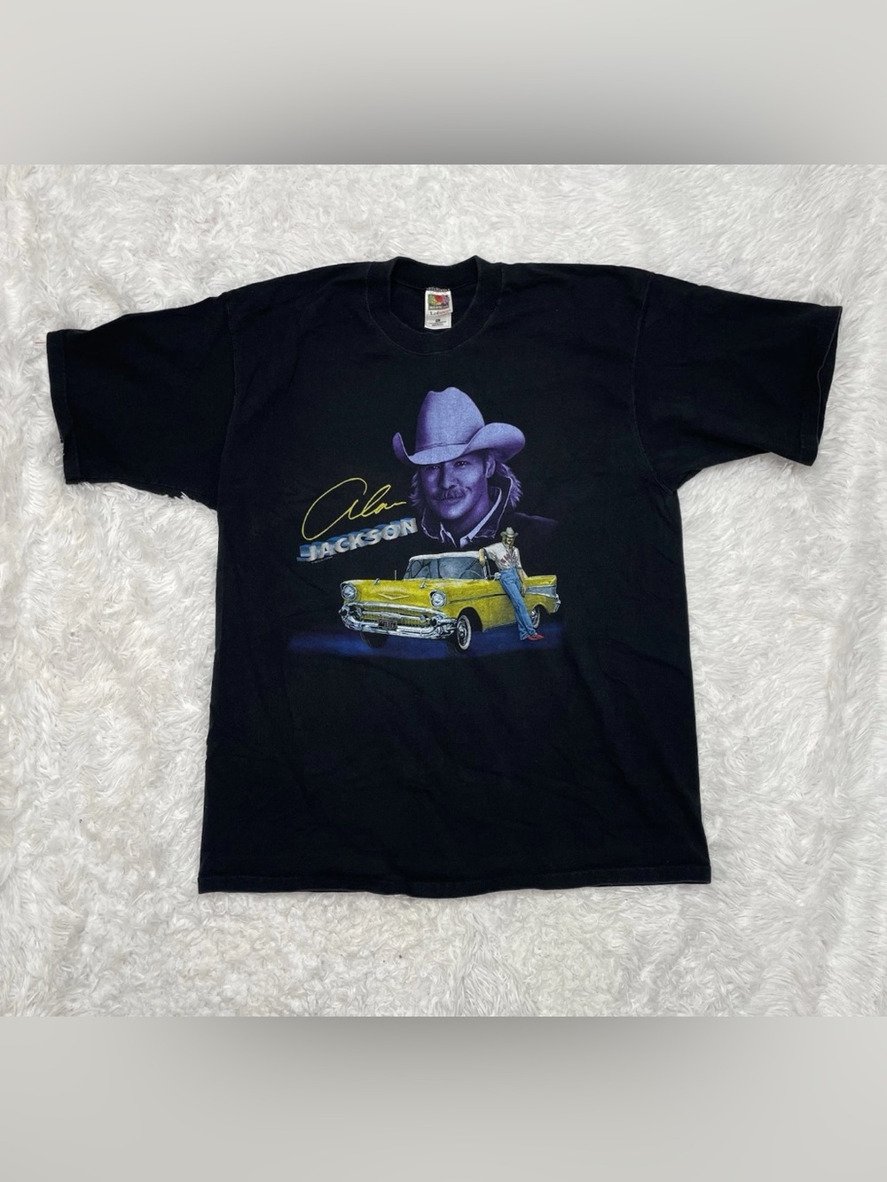 Vintage 1996 Alan Jackson Tour Size XL T-Shirt Black Lofteez Country USA Y2K 90s
